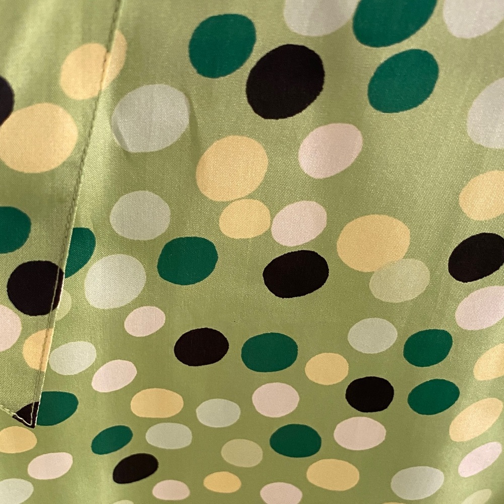 Allison Taylor Lime Green Polka Dot Blouse - Picture 4 of 8